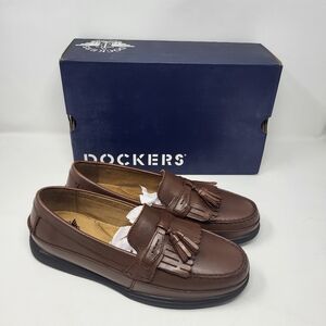 Dockers Men‎ 10.5 Sinclair Leather Dress Casual Tassel Loafer Shoe Brown Comfort